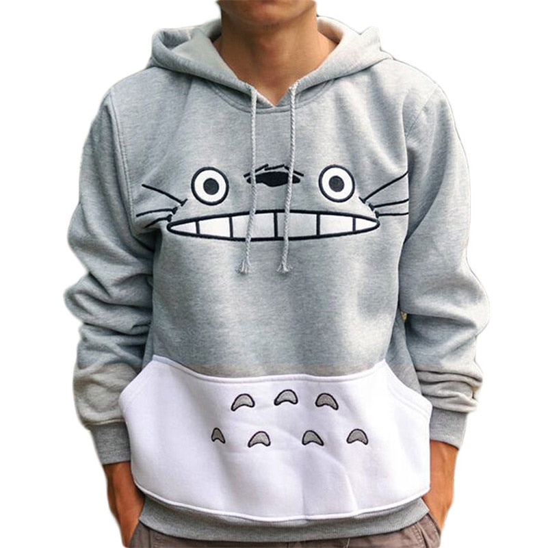 Factory Sale Cartoon Totoro Women man couple Hoodies Sweatshirts Kawaii Harajuku Cute Unisex Pullover Tops Korean Japanese Anime