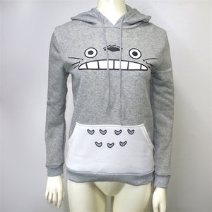 Factory Sale Cartoon Totoro Women man couple Hoodies Sweatshirts Kawaii Harajuku Cute Unisex Pullover Tops Korean Japanese Anime