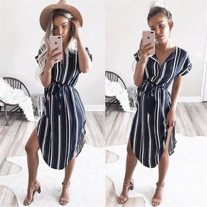 Woman Dress 2019 Spring Summer Hot Sale Midi Party Dresses Geometric Print Boho Beach Dress Loose Batwing Sleeve Dress Vestidos