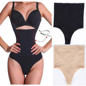 SJASTME Women High Waist Panty Brief Body Shaper Tummy Control Belt Underwear Shapewear Belly Girdle Slimming Thong Panties