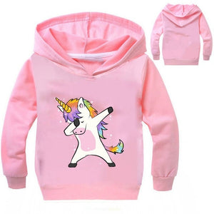 New 2019 Children Kids Spring Autumn Sweatshirt Boys Girls Cute Unicorn Print Long Sleeve Hooded Hoodies Sweatshirt Tops