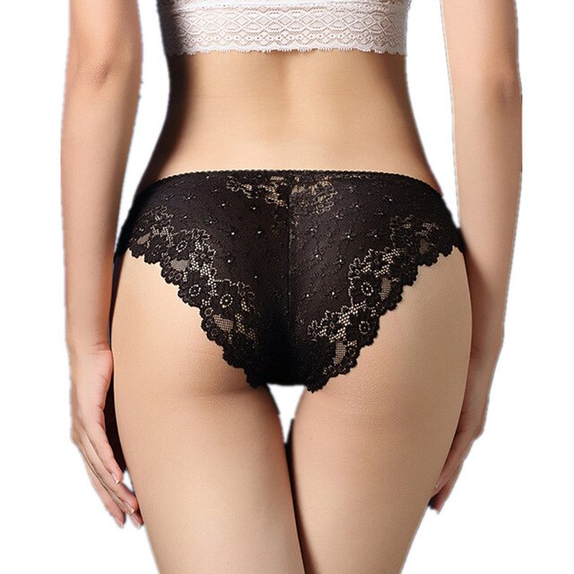 Sexy Lace Underwear Women Low Waist Knickers Lace Panties Mesh Lingerie Seamless Briefs Sleepwear Cute Girl Panty