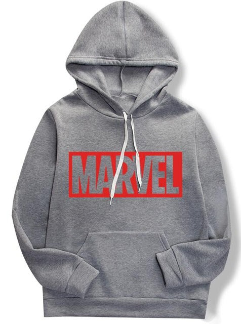 Spring/summer 2019 women's casual fashion couple hoodie, long-sleeved white hoodie with marvel monogram hoodie