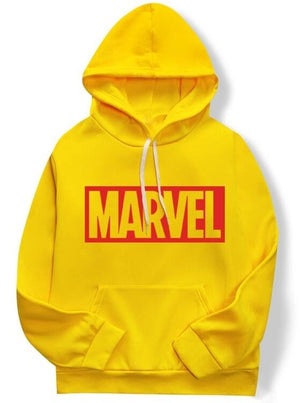 Spring/summer 2019 women's casual fashion couple hoodie, long-sleeved white hoodie with marvel monogram hoodie