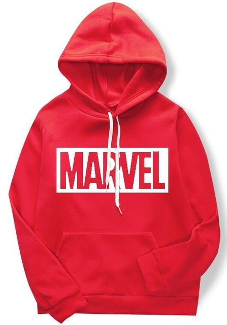 Spring/summer 2019 women's casual fashion couple hoodie, long-sleeved white hoodie with marvel monogram hoodie