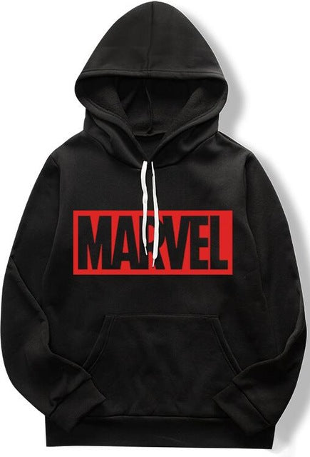 Spring/summer 2019 women's casual fashion couple hoodie, long-sleeved white hoodie with marvel monogram hoodie