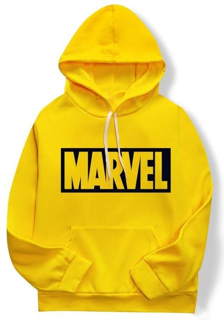 Spring/summer 2019 women's casual fashion couple hoodie, long-sleeved white hoodie with marvel monogram hoodie