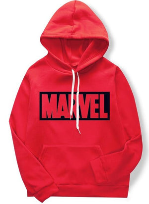 Spring/summer 2019 women's casual fashion couple hoodie, long-sleeved white hoodie with marvel monogram hoodie