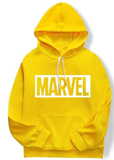 Spring/summer 2019 women's casual fashion couple hoodie, long-sleeved white hoodie with marvel monogram hoodie