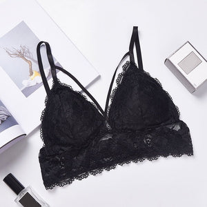 Women Bralette Seamless Lace Girl Women Padded Wire Free Bra Wireless Thin Underwear Sexy Lingerie Soft Bras For Women