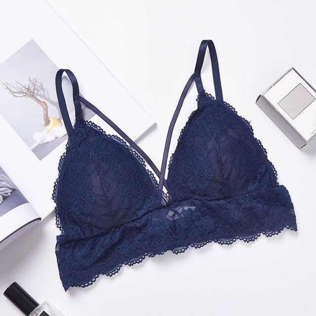 Women Bralette Seamless Lace Girl Women Padded Wire Free Bra Wireless Thin Underwear Sexy Lingerie Soft Bras For Women