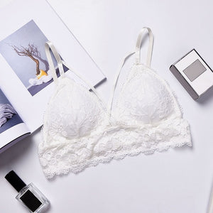 Women Bralette Seamless Lace Girl Women Padded Wire Free Bra Wireless Thin Underwear Sexy Lingerie Soft Bras For Women