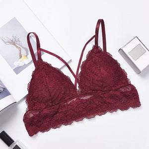 Women Bralette Seamless Lace Girl Women Padded Wire Free Bra Wireless Thin Underwear Sexy Lingerie Soft Bras For Women