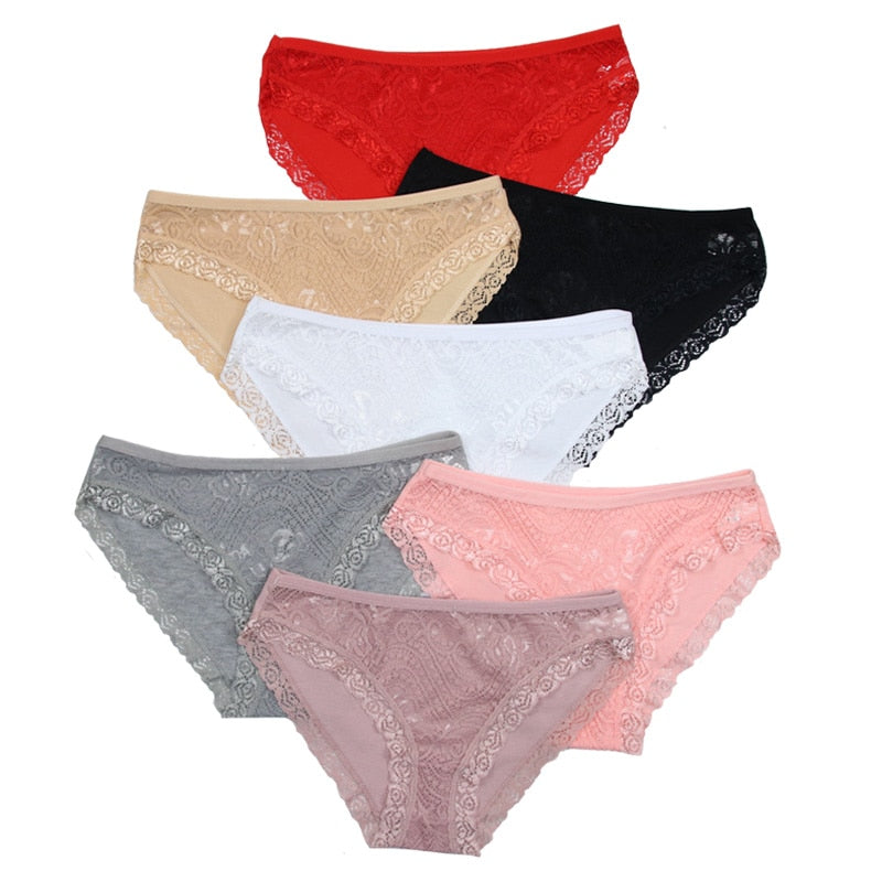 Innsly 3 Pieces/Pack Panties Women Sexy Briefs Female Underwear Cotton Hollow out Panties Female Briefs Lady Lingerie