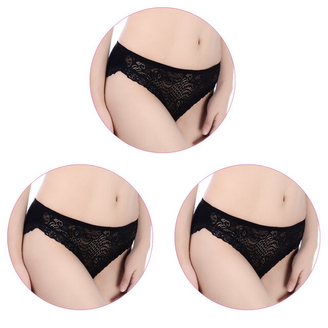 Innsly 3 Pieces/Pack Panties Women Sexy Briefs Female Underwear Cotton Hollow out Panties Female Briefs Lady Lingerie