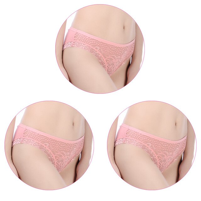 Innsly 3 Pieces/Pack Panties Women Sexy Briefs Female Underwear Cotton Hollow out Panties Female Briefs Lady Lingerie