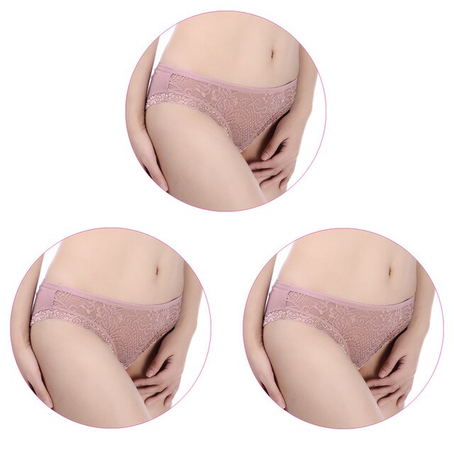 Innsly 3 Pieces/Pack Panties Women Sexy Briefs Female Underwear Cotton Hollow out Panties Female Briefs Lady Lingerie