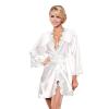 Women Sexy Promotional Long Bride Kimono Robe satin silk Night dressing Gown Babydoll Sleepwear Nightwear Lace Robes Sleep Dress