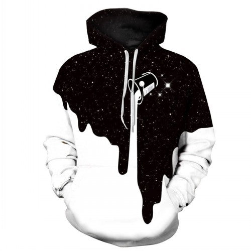 TUNSECHY Hot Fashion Men/Women 3D Sweatshirts Print Milk Space Galaxy Hooded Hoodies Unisex Tops Wholesale and retail