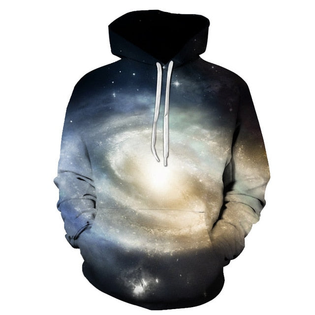 TUNSECHY Hot Fashion Men/Women 3D Sweatshirts Print Milk Space Galaxy Hooded Hoodies Unisex Tops Wholesale and retail