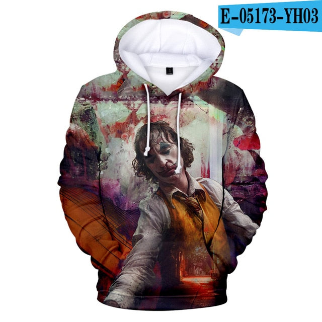 Joker Origin Movie Joker 2019 Joaquin Phoenix Arthur Fleck 3D print Hooded sweatshirt Men/Women Casual Hip hop Hoodies Clothes