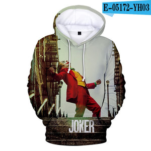 Joker Origin Movie Joker 2019 Joaquin Phoenix Arthur Fleck 3D print Hooded sweatshirt Men/Women Casual Hip hop Hoodies Clothes