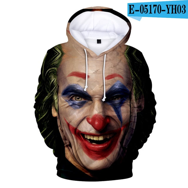 Joker Origin Movie Joker 2019 Joaquin Phoenix Arthur Fleck 3D print Hooded sweatshirt Men/Women Casual Hip hop Hoodies Clothes