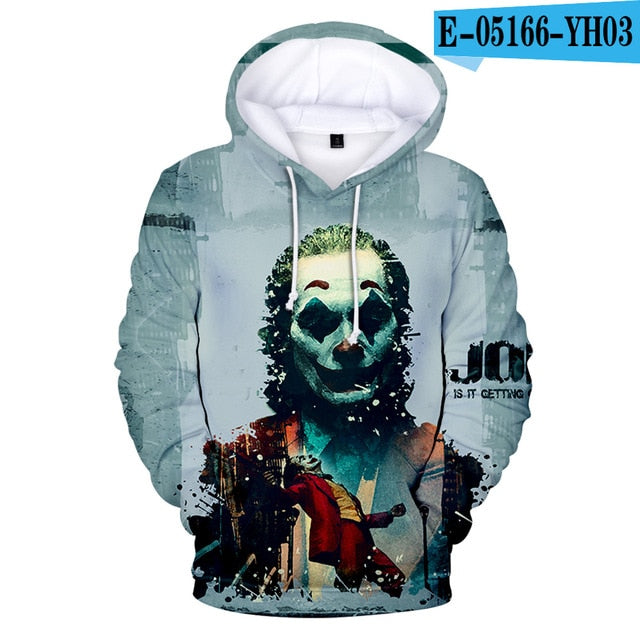 Joker Origin Movie Joker 2019 Joaquin Phoenix Arthur Fleck 3D print Hooded sweatshirt Men/Women Casual Hip hop Hoodies Clothes