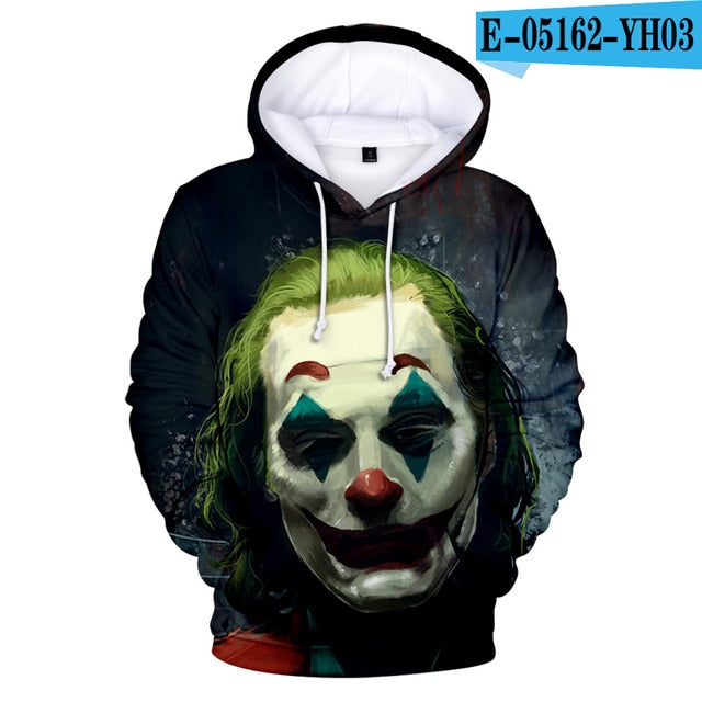 Joker Origin Movie Joker 2019 Joaquin Phoenix Arthur Fleck 3D print Hooded sweatshirt Men/Women Casual Hip hop Hoodies Clothes