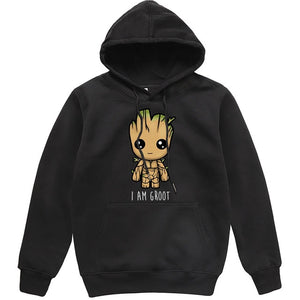 I AM GROOT Movie Series Printed Male Hoodies Avengers Hoody Csaual Hip Hop Mens Pullover Funny Streetwear Hipster Tracksuit Top