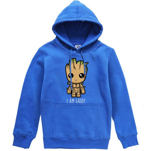 I AM GROOT Movie Series Printed Male Hoodies Avengers Hoody Csaual Hip Hop Mens Pullover Funny Streetwear Hipster Tracksuit Top