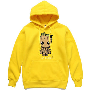 I AM GROOT Movie Series Printed Male Hoodies Avengers Hoody Csaual Hip Hop Mens Pullover Funny Streetwear Hipster Tracksuit Top