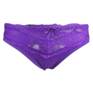 Prettywowgo New Arrival Women Underwear 2019 Sexy Lace 6 Candy Color Women's Cotton Panties 887