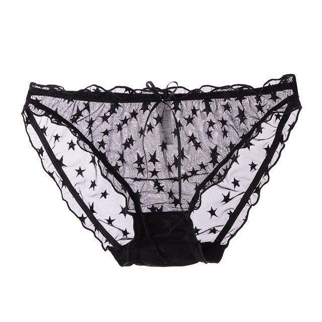 Women panties lace sexy underwear female casual kwaii Star pattern underpants girl briefs ladies lingerie woman intimates