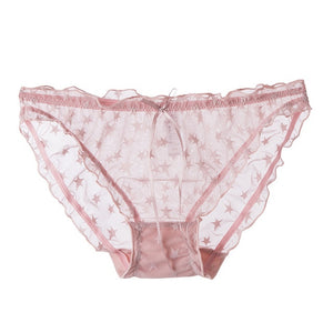 Women panties lace sexy underwear female casual kwaii Star pattern underpants girl briefs ladies lingerie woman intimates