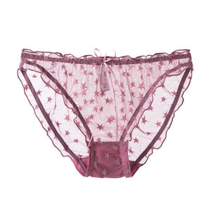 Women panties lace sexy underwear female casual kwaii Star pattern underpants girl briefs ladies lingerie woman intimates