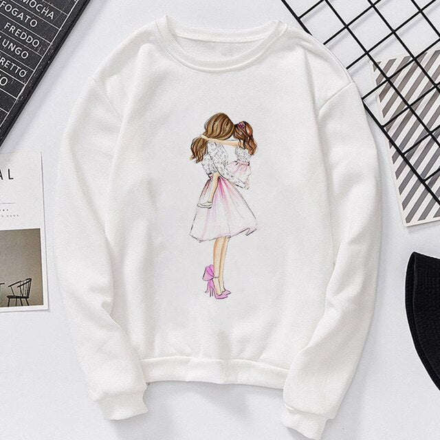 Lei-SAGLY Super Mama Autumn 2019 Mother's Day Women's Sweatshirt Harajuku Kawaii Hoodie Casual  Comfortable  Oversized Hoodies