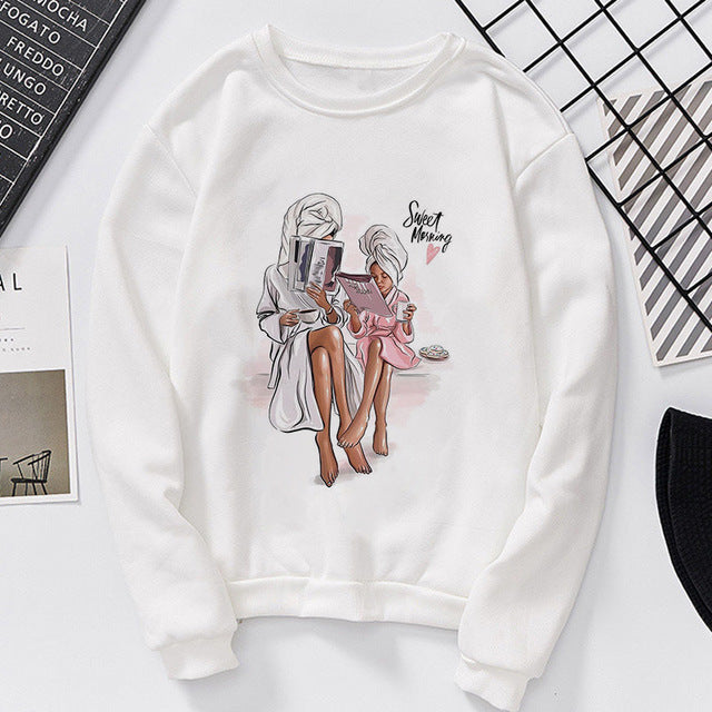 Lei-SAGLY Super Mama Autumn 2019 Mother's Day Women's Sweatshirt Harajuku Kawaii Hoodie Casual  Comfortable  Oversized Hoodies