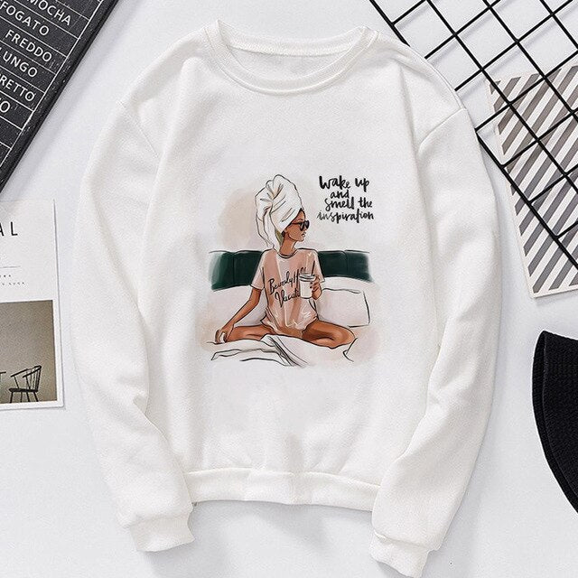 Lei-SAGLY Super Mama Autumn 2019 Mother's Day Women's Sweatshirt Harajuku Kawaii Hoodie Casual  Comfortable  Oversized Hoodies