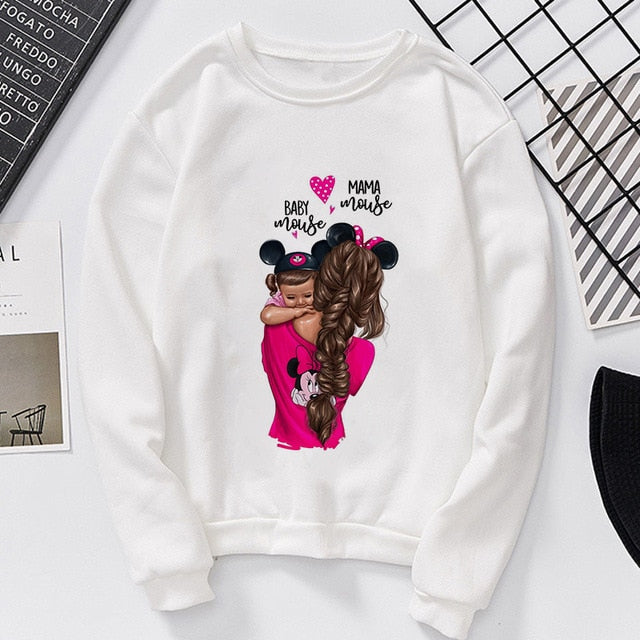 Lei-SAGLY Super Mama Autumn 2019 Mother's Day Women's Sweatshirt Harajuku Kawaii Hoodie Casual  Comfortable  Oversized Hoodies