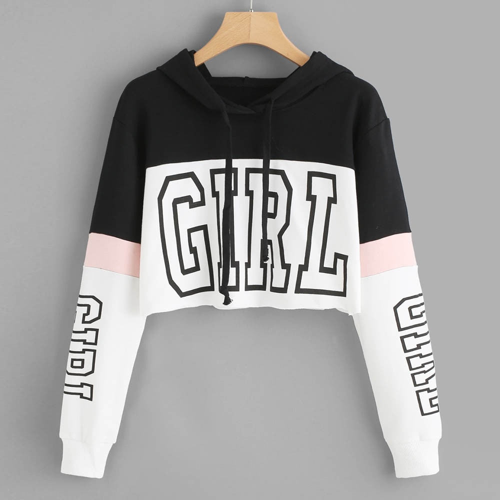 Hoodies Women Sweatshirts 2019 Casual Print Hoody Shirt Long Sleeve Jumper Hooded Pullover Tops For Female 0912