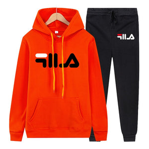 New Women sets Two-piece set hoodie+pants Fleece Autumn Winter Cotton Tracksuit men Printed Sweatshirt sets Women tracksuit