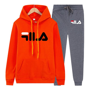 New Women sets Two-piece set hoodie+pants Fleece Autumn Winter Cotton Tracksuit men Printed Sweatshirt sets Women tracksuit