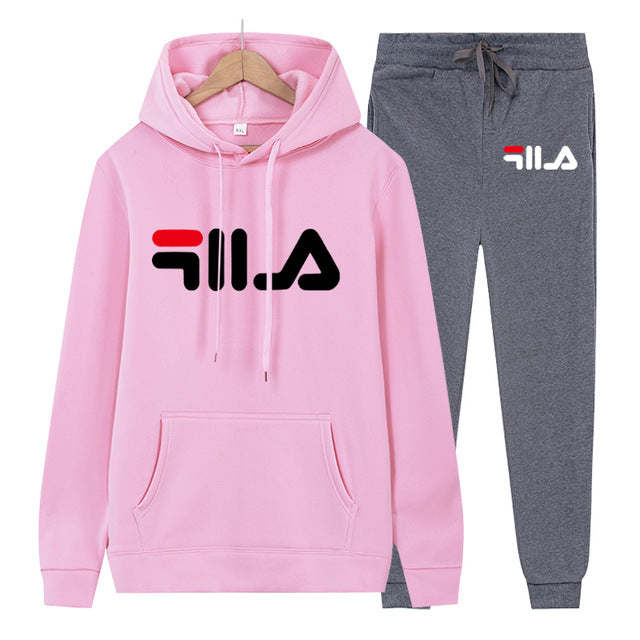 New Women sets Two-piece set hoodie+pants Fleece Autumn Winter Cotton Tracksuit men Printed Sweatshirt sets Women tracksuit