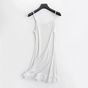 Women Slips 100% REAL SILK white Full slips Healthy Under dress Anti emptied Intimates Everyday slip dress chemise underskirt