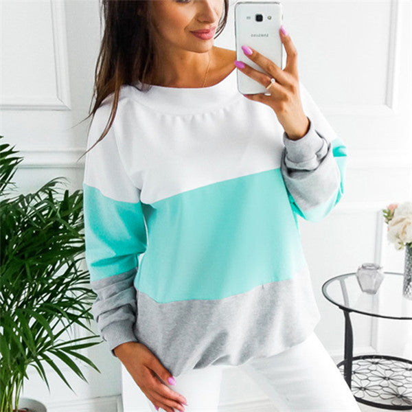 Sexy Backless Lace-up Women Sweatshirt plus size Autumn Patchwork Pullovers Hoodies Casual Sweatshirt Long Sleeve ladiesTops