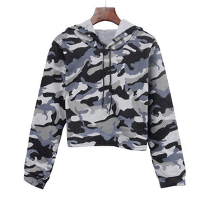 yvlvol Camouflage women hoodies sweatershirt autumn spring 2019 women tops drop shipping