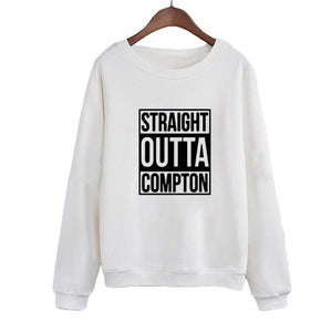 Fashion Letters Print Sweatshirt Women Autumn Casual O-neck Hoodies Tracksuit Straight Outta Compton Europe PopRap Clothes