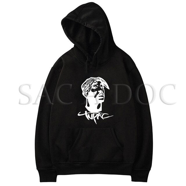 Tupac Hoodies Women Sweatshirts Men Pullover Long Sleeve Hoodies Hip Hop Winter Clothing Harajuku Sweatshirt Oversized Hoodie