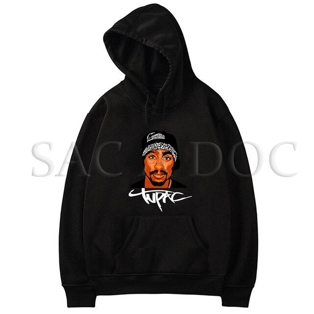 Tupac Hoodies Women Sweatshirts Men Pullover Long Sleeve Hoodies Hip Hop Winter Clothing Harajuku Sweatshirt Oversized Hoodie